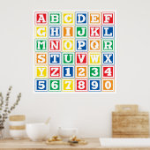 ABCブロック ポスター (キッチン)