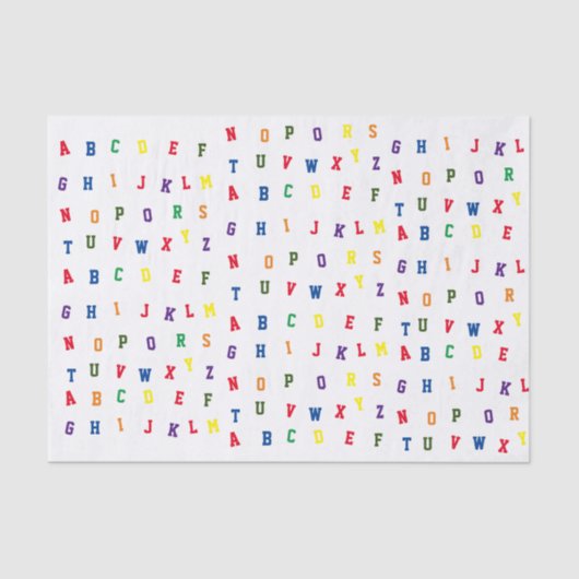 ABCベビーシャワーティッシュペーパー 薄葉紙 (正面)