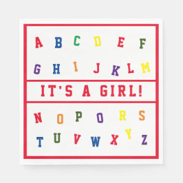 ABCベビーシャワーペーパーナプキン スタンダードランチョンナプキン