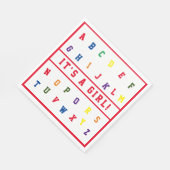 ABCベビーシャワーペーパーナプキン スタンダードランチョンナプキン (角)