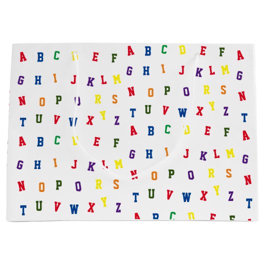 ABCベビーシャワー抱き枕 ラージペーパーバッグ (正面)