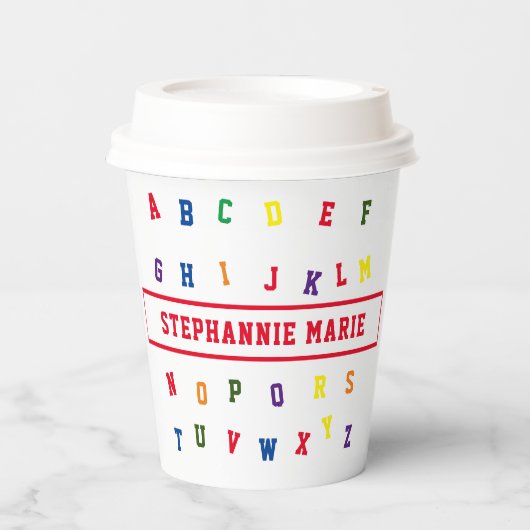 ABCベビーシャワー紙カップ 紙コップ (正面)