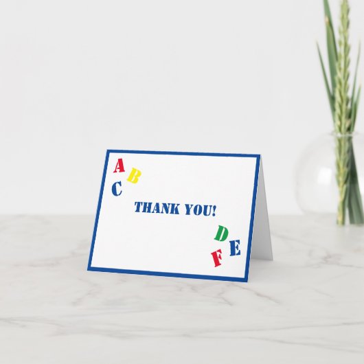 ABCベビーシャワー サンキューカード (正面)