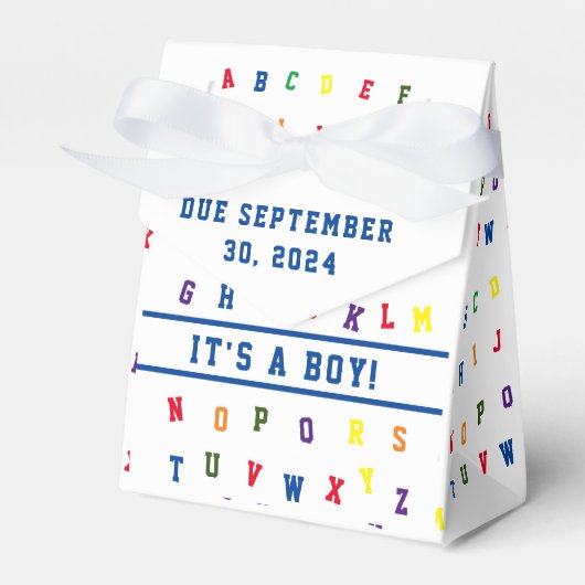 ABCベビーシャワー フェイバーボックス (正面サイド)