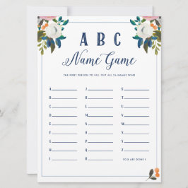 ABCベビー名シャワーゲーム 招待状