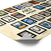 ABCポスター – アルファベットのアート ポスター (角)