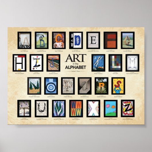 ABCポスター – アルファベットのアート ポスター (正面)