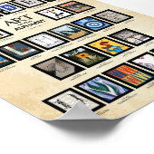 ABCポスター：アルファベットの芸術 ポスター (角)