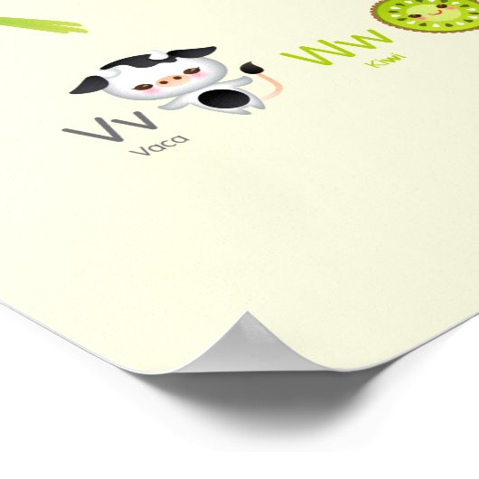 ABCポスター – Mi abecedario ポスター (角)