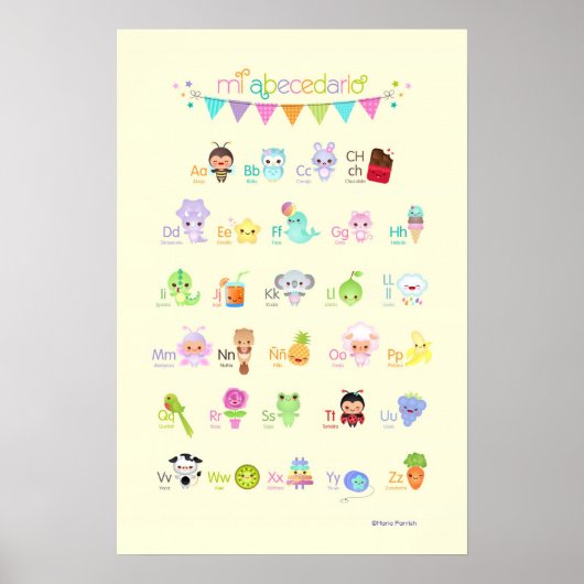 ABCポスター – Mi abecedario ポスター (正面)