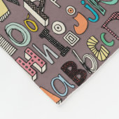 ABCモカ数々のー フリースブランケット (角)