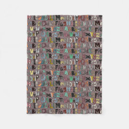ABCモカ数々のー フリースブランケット