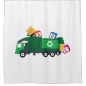ABCリサイクルごみ車 シャワーカーテン (正面)