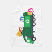 ABCリサイクルごみ車 フリースブランケット (正面)