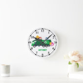 ABCリサイパーソナライズされたクリングごみ車 ラウンド壁時計 (ホーム)