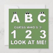 ABCルック誰の3プリント 招待状 (正面)