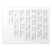 ABCレタリングワークシート ノートパッド (正面)