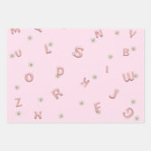 ABCレター花気球新学期 ラッピングペーパーシート (正面3)