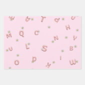 ABCレター花気球新学期 ラッピングペーパーシート (正面)