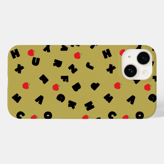 ABCレターXYZりんご学生キッド戻る2学校 Case-Mate iPhoneケース (裏面 (横))