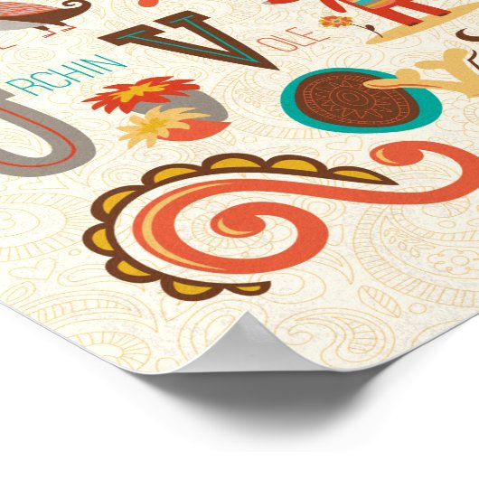 ABC動物アルファベットボーイ保育園プリント ポスター (角)