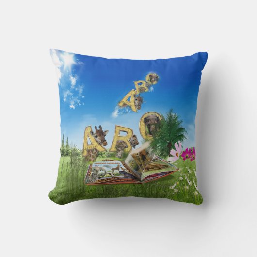 ABC大文字アルファベットテーマ。 クッション (正面)