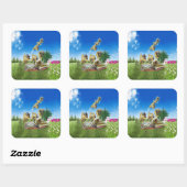 ABC大文字アルファベットテーマ。 スクエアシール (シート)