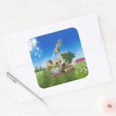 ABC大文字アルファベットテーマ。 スクエアシール (封筒)