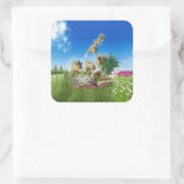 ABC大文字アルファベットテーマ。 スクエアシール (バッグ)