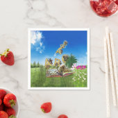 ABC大文字アルファベットテーマ。 スタンダードカクテルナプキン (インサイチュ)