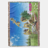 ABC大文字アルファベットテーマ。 スローブランケット (正面縦)