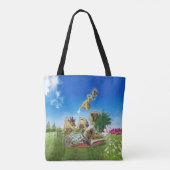 ABC大文字アルファベットテーマ。 トートバッグ (裏面)