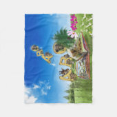 ABC大文字アルファベットテーマ。 フリースブランケット (正面)