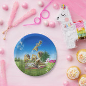 ABC大文字アルファベットテーマ。 ペーパープレート (パーティー)