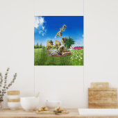 ABC大文字アルファベットテーマ。 ポスター (キッチン)