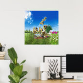 ABC大文字アルファベットテーマ。 ポスター (ホームオフィス)