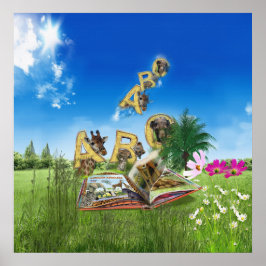 ABC大文字アルファベットテーマ。 ポスター