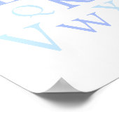 ABC子供部屋ブルータイポグラフィプリント ポスター (角)