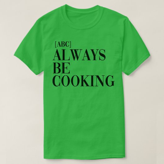 ABC常時Be料理 Tシャツ (デザイン正面)