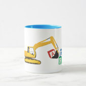 ABC掘削機建築トラック マグカップ (中央)