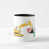 ABC掘削機建築トラック マグカップ (中央)