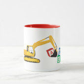 ABC掘削機建築トラック マグカップ (中央)