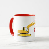 ABC掘削機建築トラック マグカップ (正面左)