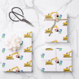 ABC掘削機建築トラック ラッピングペーパーシート