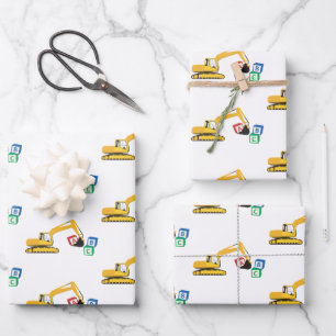 ABC掘削機建築トラック ラッピングペーパーシート