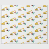 ABC掘削機建築トラック ラッピングペーパー (フラット)