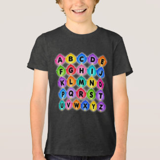 ABC教育用アルファベット幼稚園ポスターギフト トライブレンドTシャツ