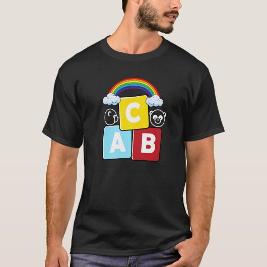 Abc文字新学期学生先生パンドラ Tシャツ (正面)
