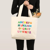 ABC社のカラフル ラージトートバッグ (正面(商品))