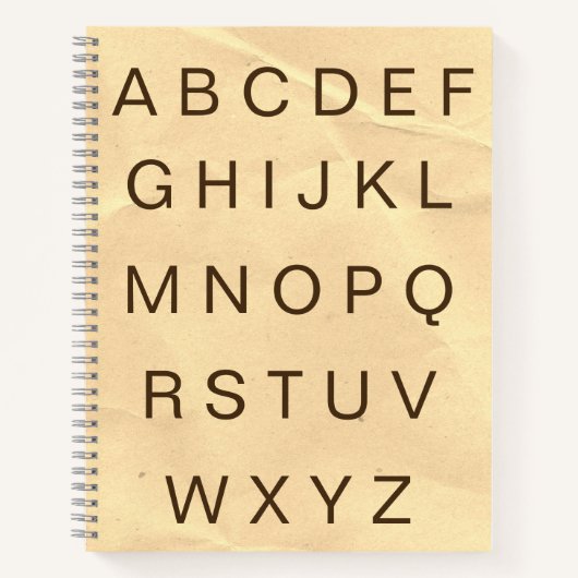 ABC紙アルファベット文字練習ノート ノートブック (正面)